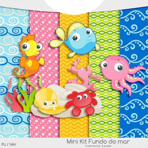 Kit Digital Fundo do Mar #6804