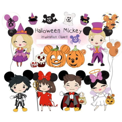 Kit Digital Halloween Mickey #398