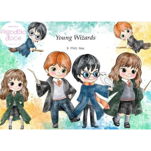 Kit Digital Harry Potter Aquarela #644