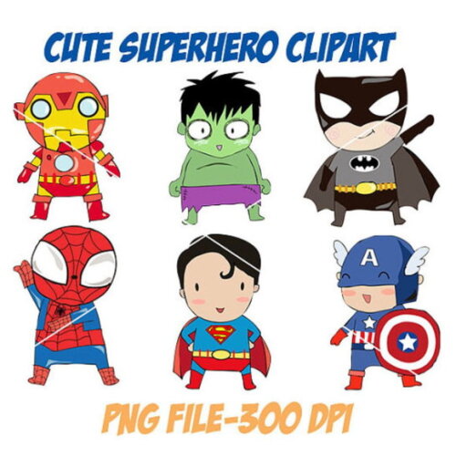 Kit Digital Heróis Cute #373