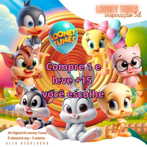 Kit Digital Looney Tunes 3d #5640