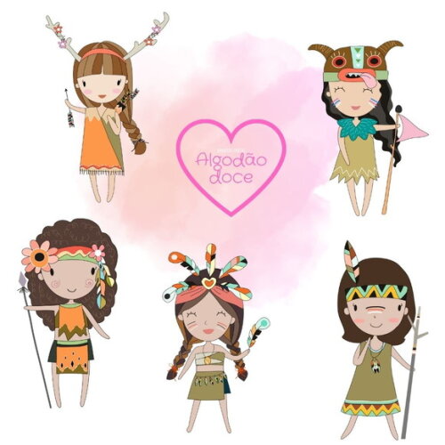 Kit Digital Meninas Tribal #228
