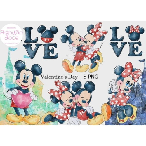 Kit Digital Mickey Dia dos Namorados #661