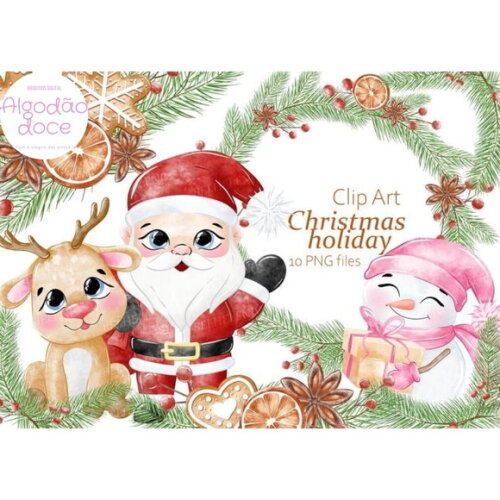 Kit Digital Natal Cute #648