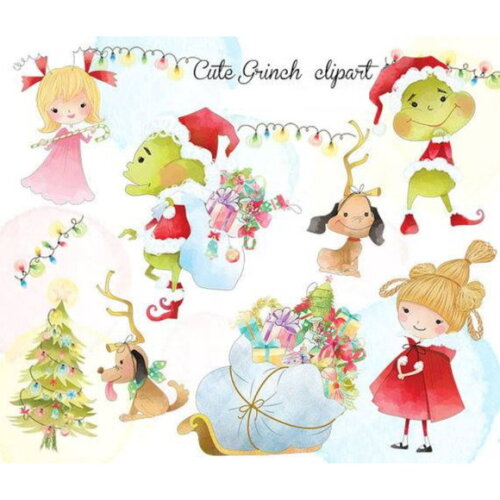 Kit Digital Natal Grinch #376