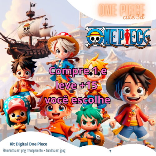 Kit Digital One Piece Cute #6402