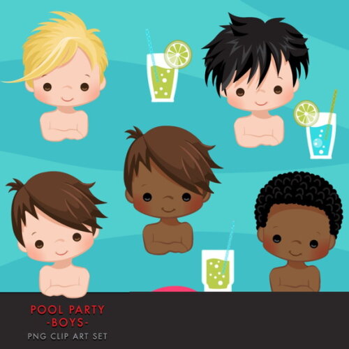 Kit Digital Pool Party Boys #6769