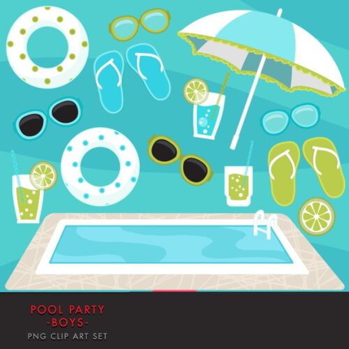 Kit Digital Pool Party Boys #6769