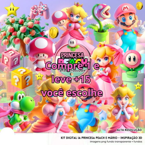 Kit Digital Princesa Peach #6409