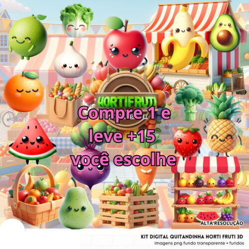Kit Digital Quitandinha Horti Fruti #6411