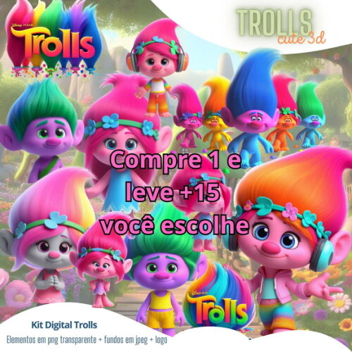 Kit Digital Trolls Cute #6419