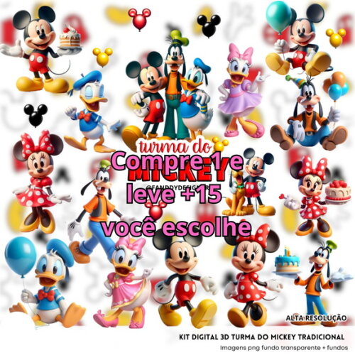 Kit Digital Turma do Mickey #6417