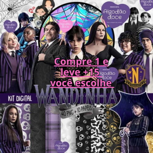 Kit Digital Wandinha Addams #208