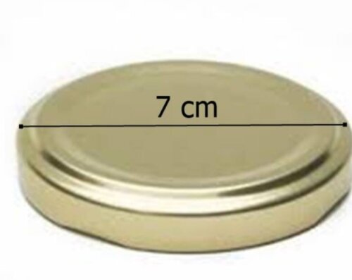 Capa de tecido para tampa de pote 7 cm girassol