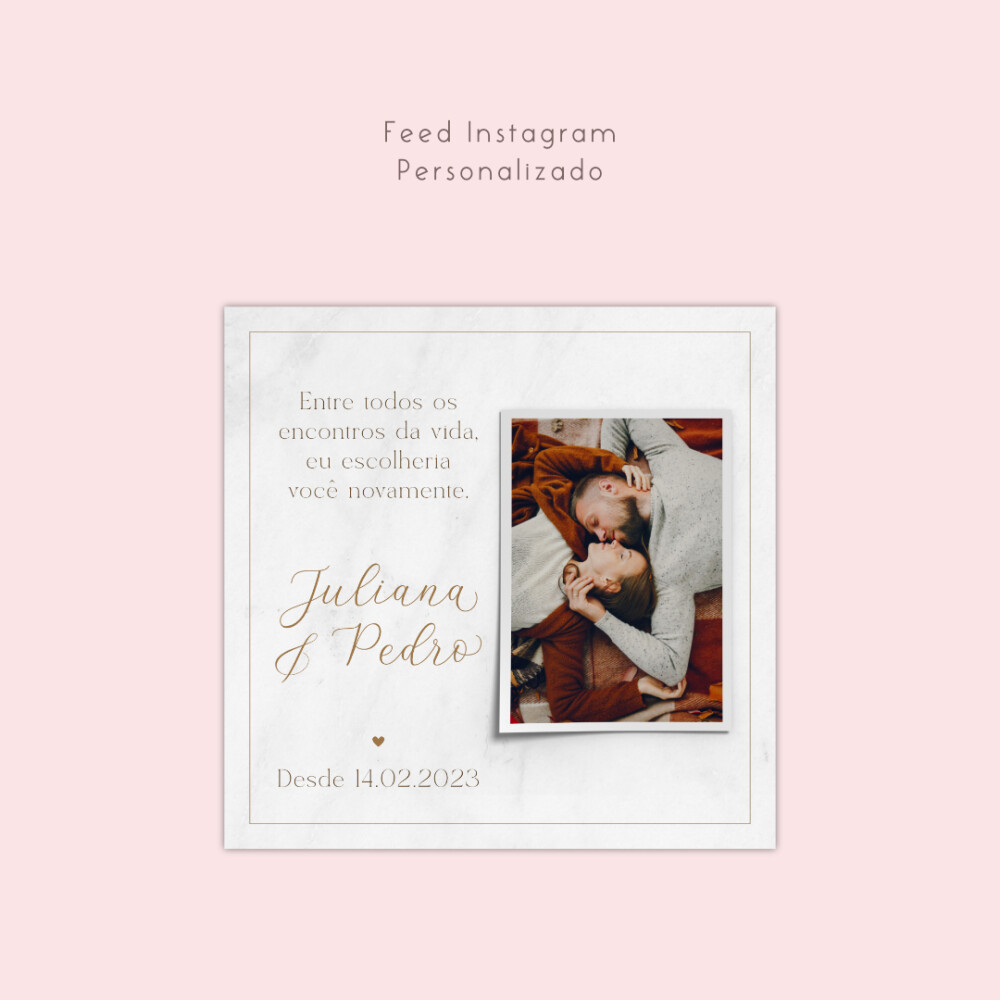 Kit digital personalizado com foto, nomes e data do casal.