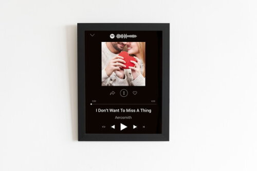 Quadro Código Spotify - Dia dos Namorados - Arte Digital