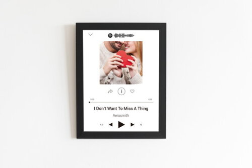 Quadro Código Spotify - Dia dos Namorados - Arte Digital