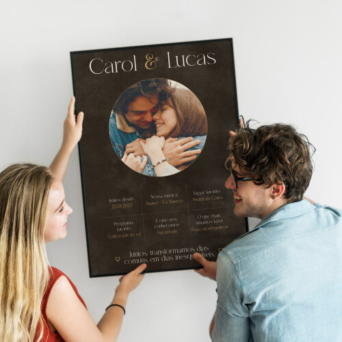Quadro Nossa História Personalizado com Foto | Presente para Cas