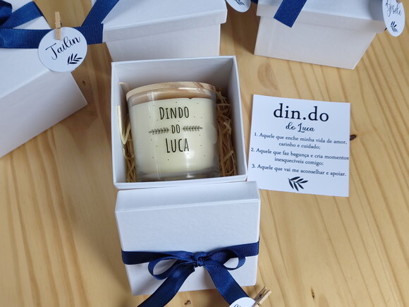 Kit Padrinhos 2 Velas Aromáticas com Embalagem Individual