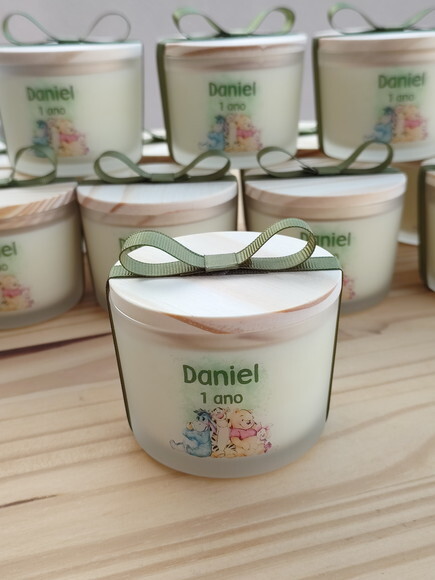 Lembrança Aniversário Vela Aromática 100g no Vidro Fosco