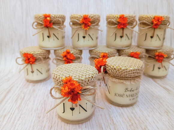 Lembrança Casamento Vela Aromática 40g Personalizada