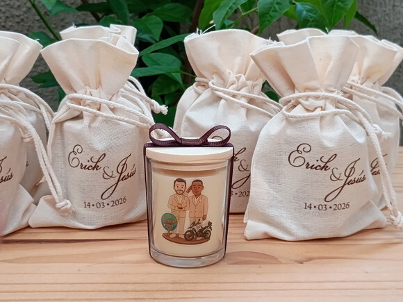 Lembrança Casamento Vela Aromática 60g com Embalagem