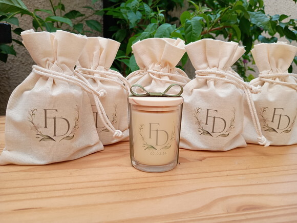 Lembrança Casamento Vela Aromática 60g com Embalagem