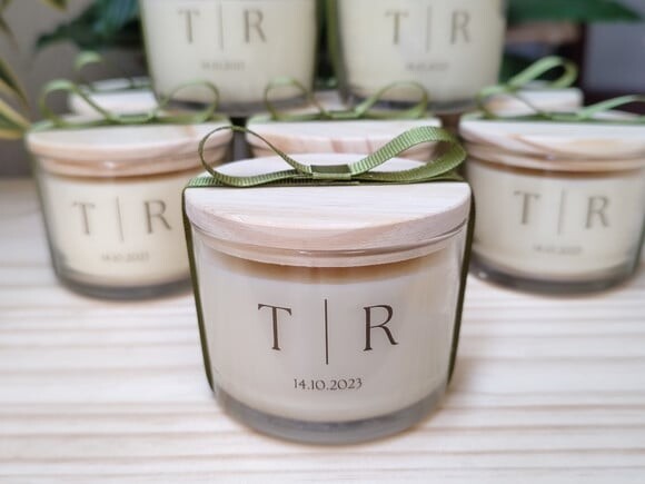 Lembrança Casamento Vela Aromática Personalizada