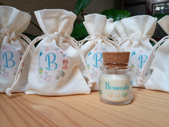 Lembrança Mini Vela Aromática 40g Personalizada