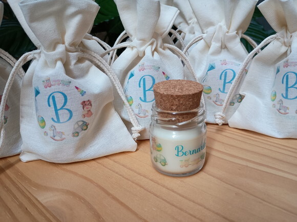 Lembrança Mini Vela Aromática 40g Personalizada