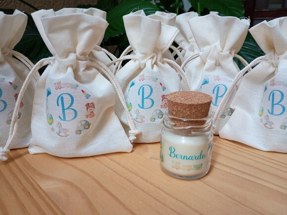 Lembrança Mini Vela Aromática 40g Personalizada