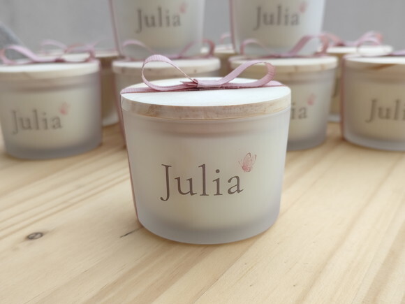 Lembrança Personalizada Vela Aromática 100g no Vidro Fosco