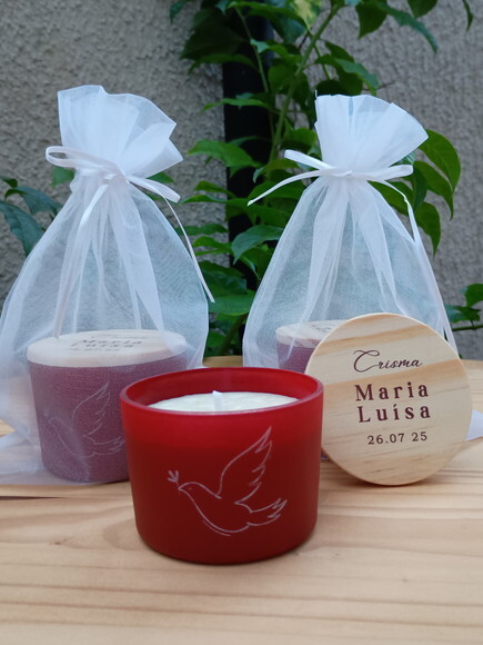 Lembrança Personalizada Vela Aromática 100g Vidro Colorido