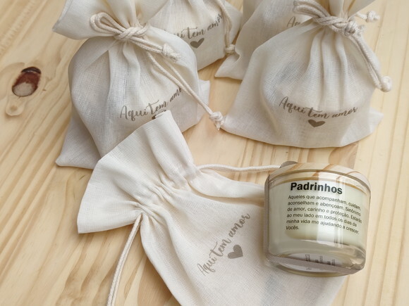 Lembrança Vela Aromática 100g com Definição e Embalagem