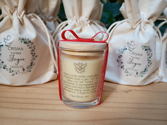 Lembrança Personalizada Vela Aromática 60g com Embalagem