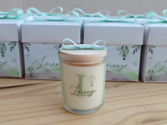 Lembrança Vela 60g Personalizada com Caixa Personalizada