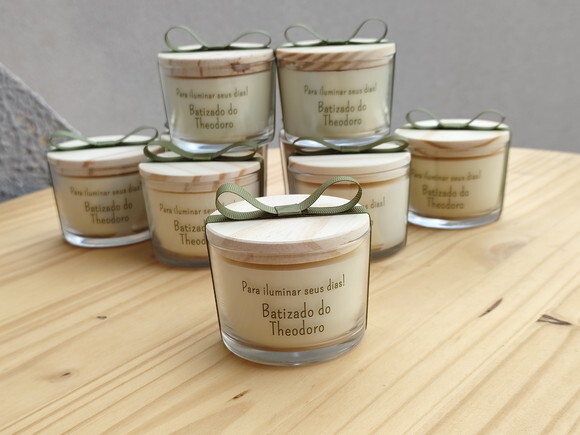 Lembrança Vela Aromática 100g Personalizada