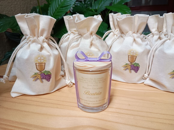 Lembrança Vela Aromática 60g com Saquinho Algodão