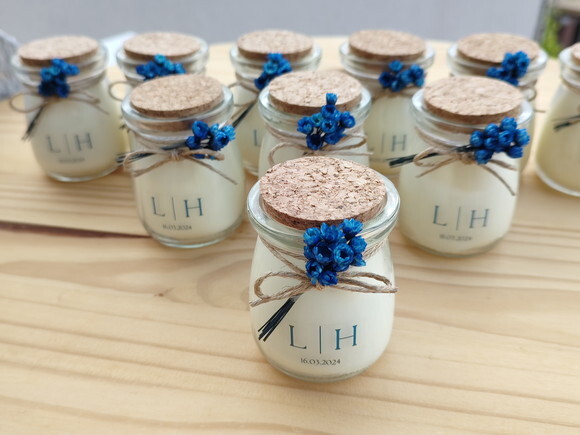 Lembrança Vela Aromática com Mini Buque