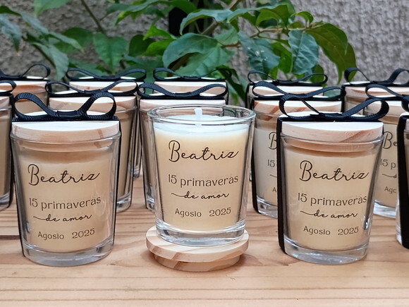 Lembrança Vela Aromática 60g Personalizada 15 Anos