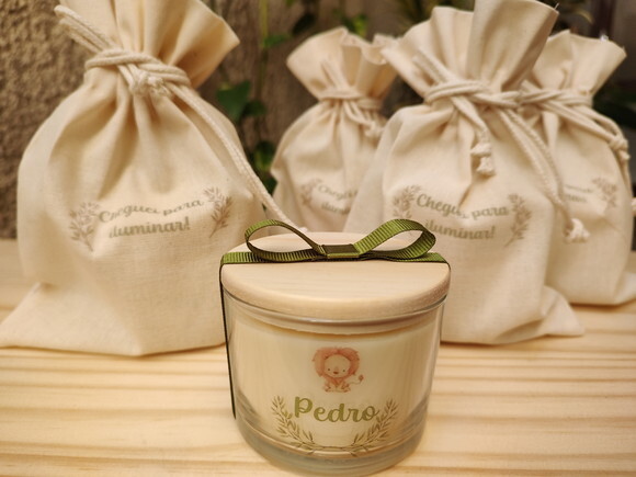 Lembrança Vela Aromática Personalizada com Embalagem