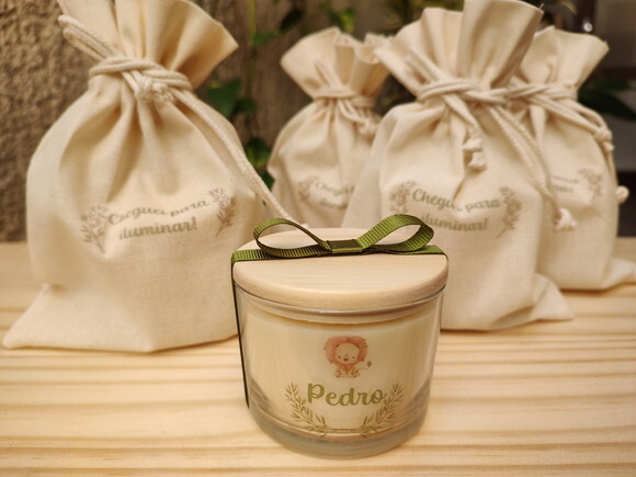 Lembrança Vela Aromática Personalizada com Embalagem