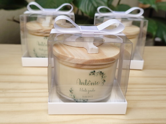 Vela Aromática 100g com Aplicação na Tampa com Caixa