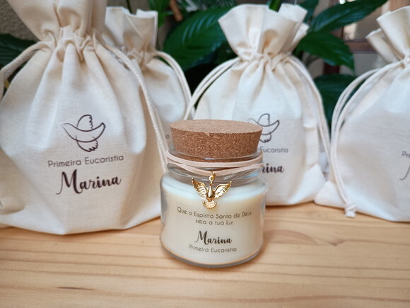 Vela Aromática 100g com Pingente Personalizada