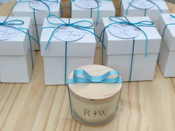 Vela Aromática 100g com Tampa de Madeira e caixa