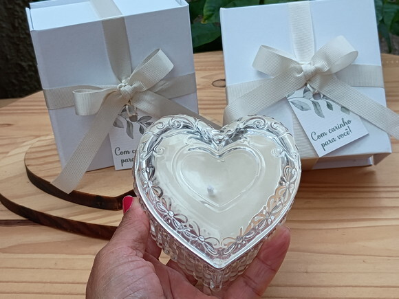 Vela Aromática 100g no Porta Joias com Caixa Cartonada