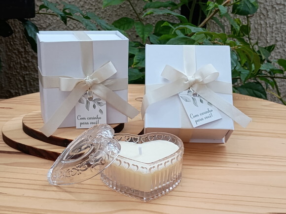 Vela Aromática 100g no Porta Joias com Caixa Cartonada