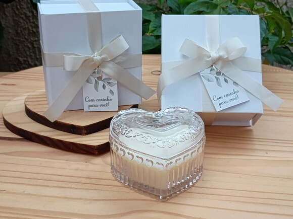 Vela Aromática 100g no Porta Joias com Caixa Cartonada