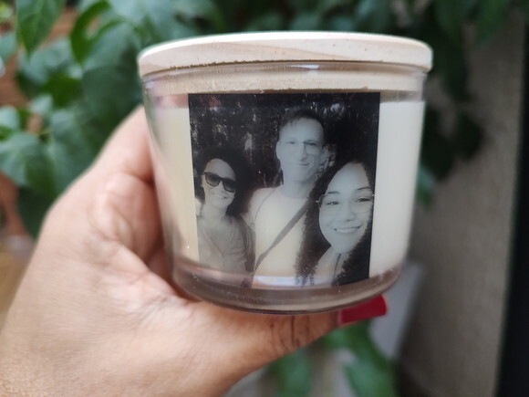 Vela Aromática 100g Personalizada com Foto