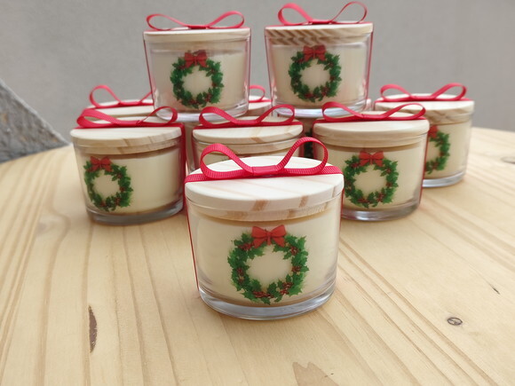 Vela Aromática 100g Personalizada para Natal